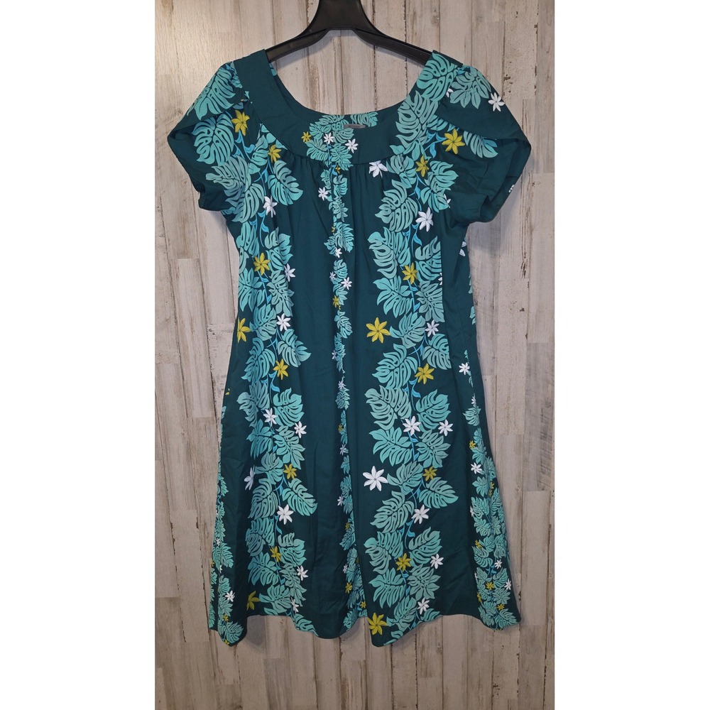 Vtg Royal Creations size XL Hawaiian Tropical Muumuu Dress Caftan Midi